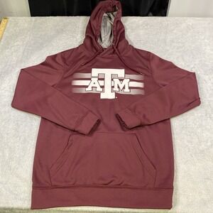 Colosseum Texas A&M Hoodie Pullover Mens S Aggies Black Polyester Activewear